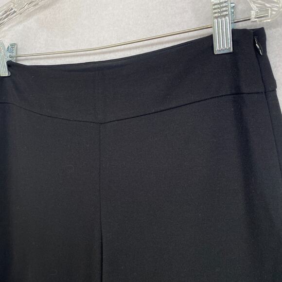 EILEEN FISHER Pants PS Stretch Ponte Full Length Straight Leg Trouser Black - Picture 2 of 13